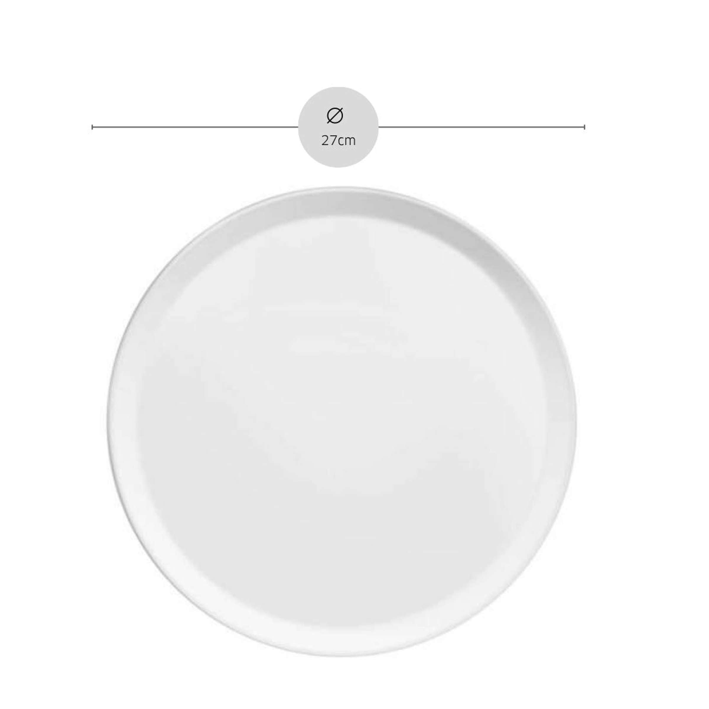 YAKA WHITE Speiseteller weiß 6 Stück